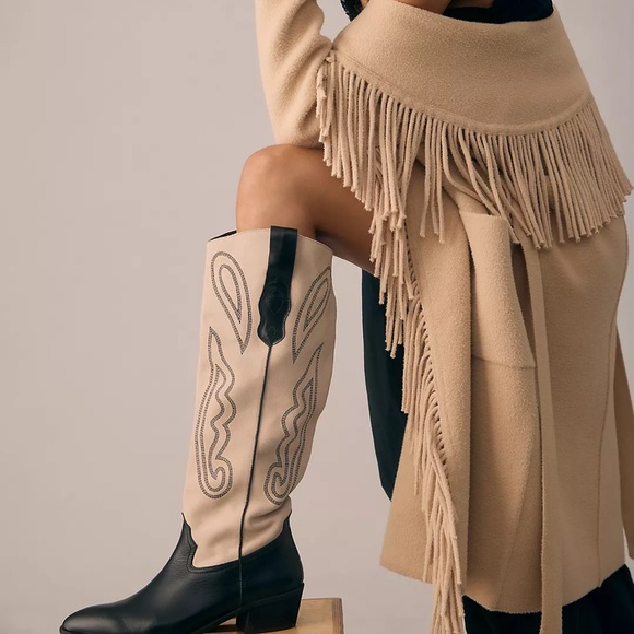 Pilcro Contrast Tall Western Boots - Picture 13 of 16